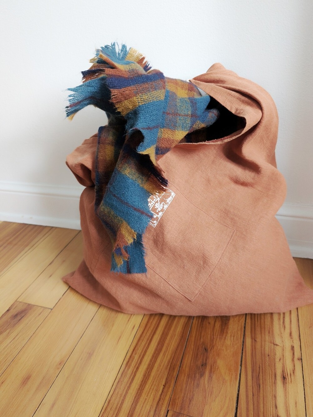 ORIGAMI Tote Bag Linen Copper Shoulder Global Cultural Forum South Korea Rare